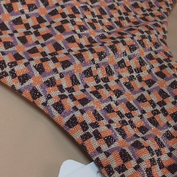 NEW L*Space Shine On Shimmer Camacho Bikini Bottom Multicolor Metallic Geometric - Picture 6 of 11